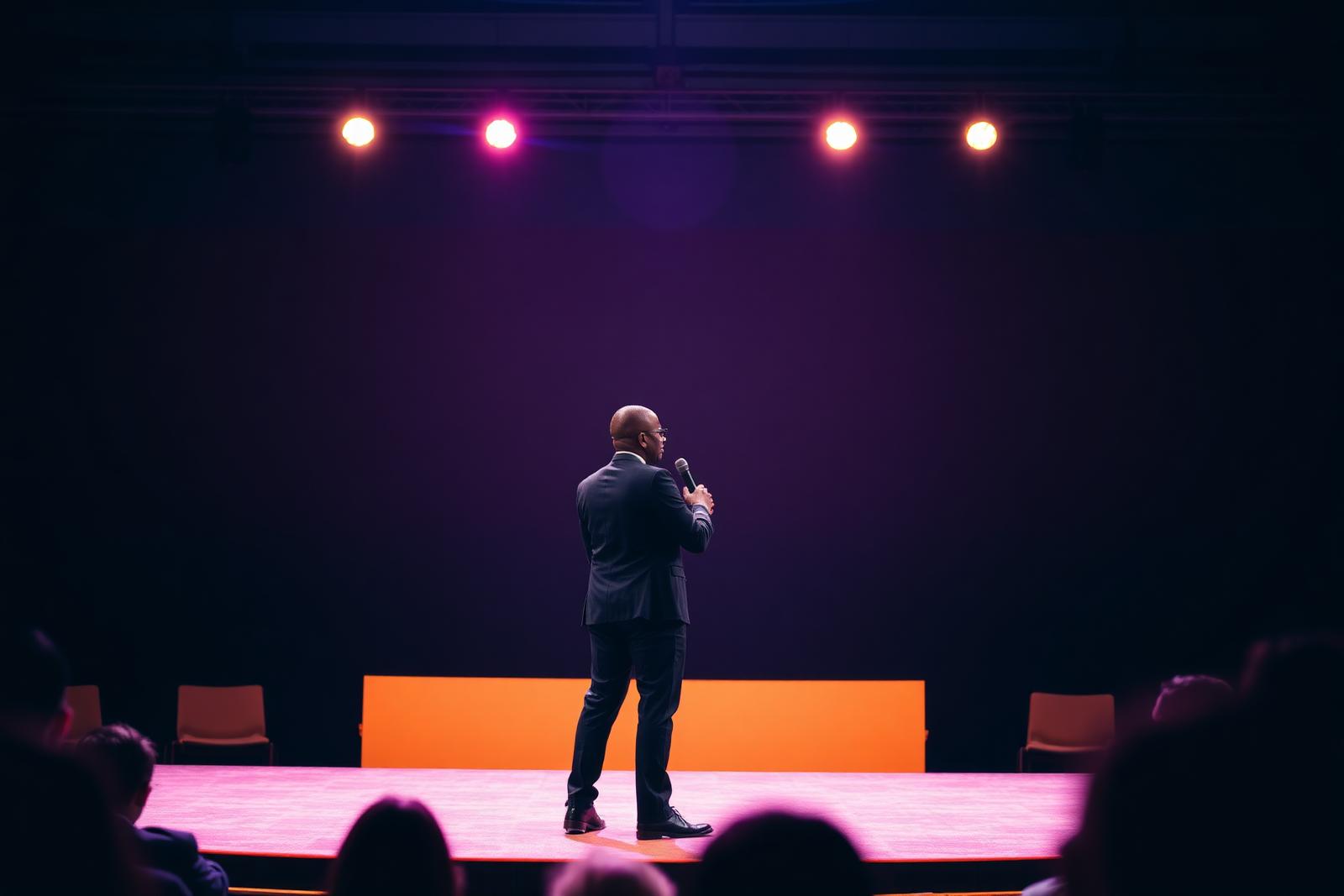 John Wambugu speaking at a conference